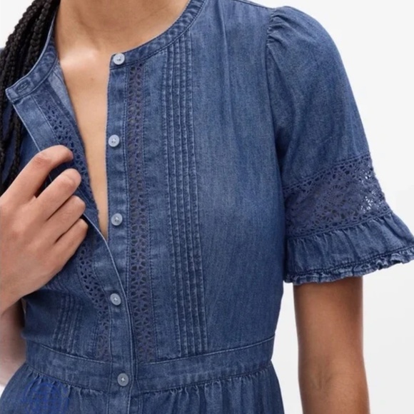 Gap x LoveShackFancy Midi Denim Dress XL - Picture 7 of 7